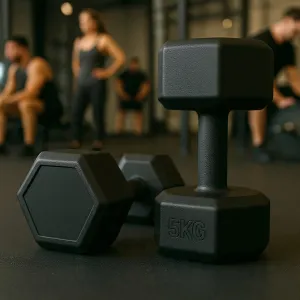 Hexagonal Plastic Coated Dumbbells in Westlands on Funga Deal
