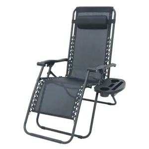 Adjustable  zero gravity recliner folding chair with cup holder in Westlands on Funga Deal