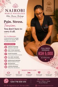 Get a full body massage today +254718659310 in Westlands on Funga Deal